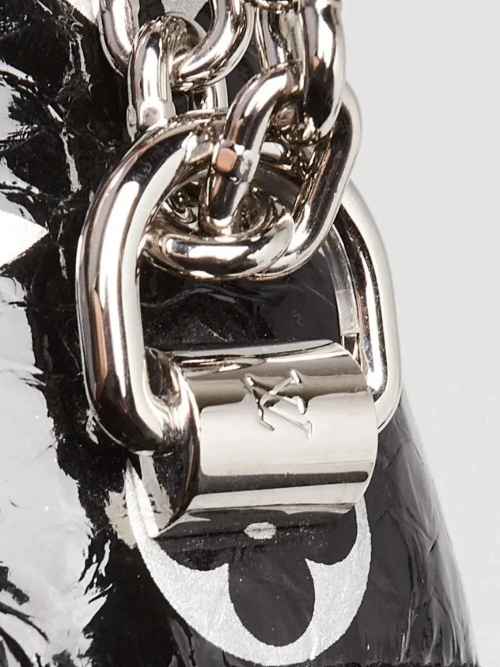 Louis Vuitton Black/Silver Monogram Python Twist PM Bag